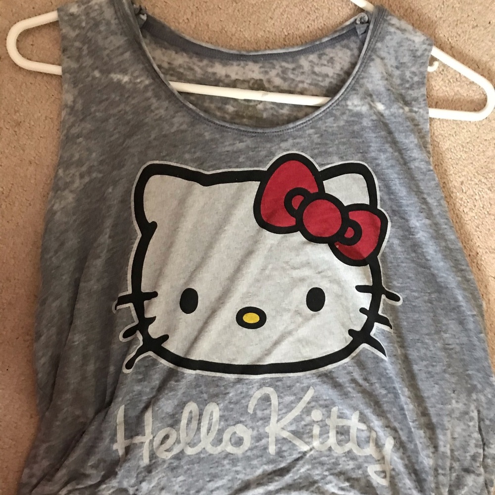 hello kitty raw cut loose tank